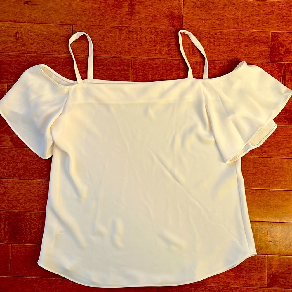 Ann Taylor cream 
Off shoulder top